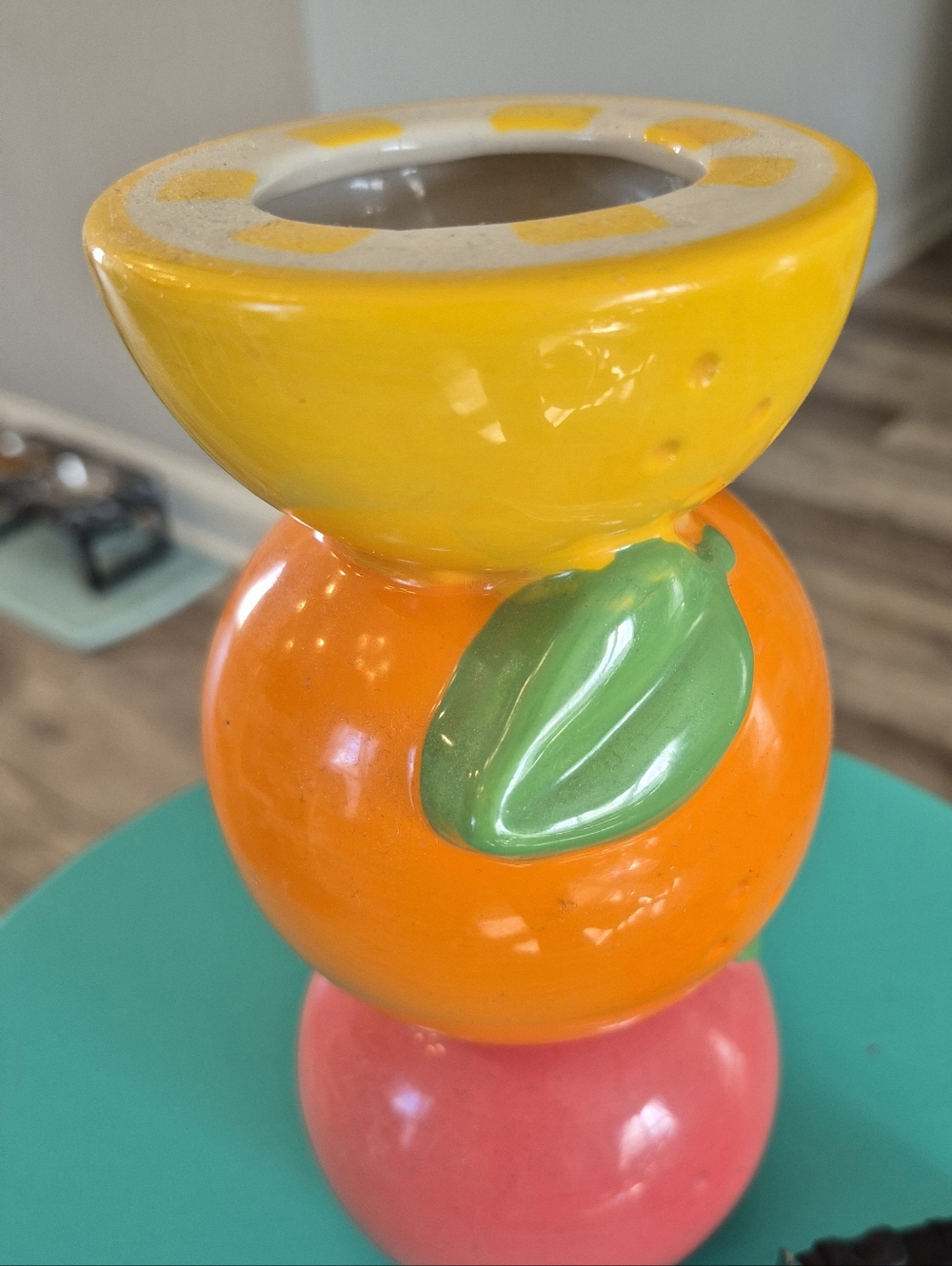 Colorful Ceramic Fruit Stacked Vase By Bando Fruit Themed Decor Home Decor - Picture 7 of 7